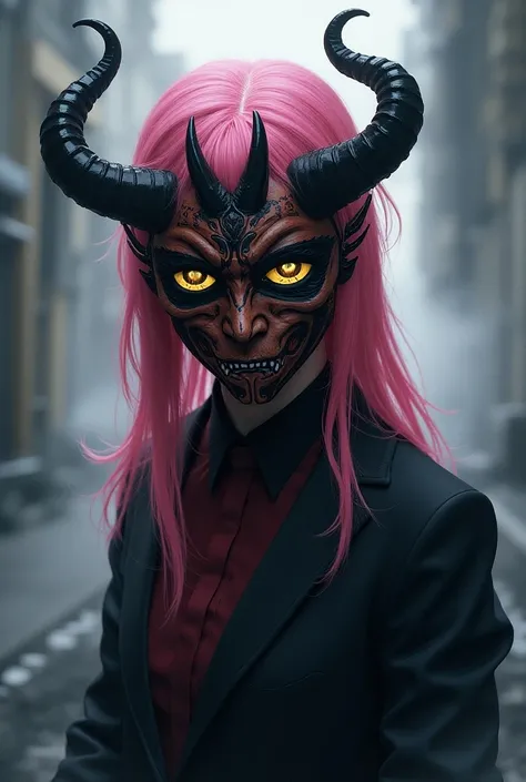 Zero two wearing hannya mask