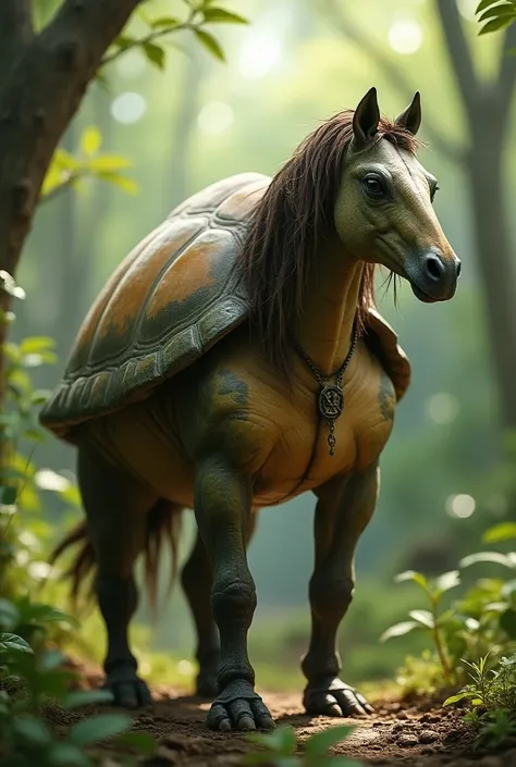 (photorealism:1.2), hybrid of turtle and horse