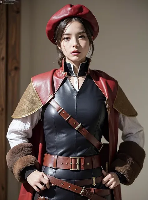  Realistic female 3D characters — ( has a height from head to boots )  15-16 centuries - the noble young beauty of the Spanish soldier Captain Allatrista of the 15th and 16th centuries.  With short, neatly styled hair .   Beautiful noble face with freckles...