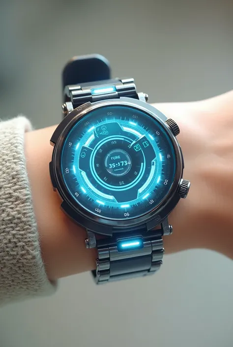  Someone carrying a smart watch with a blue face ,  Artificial intelligence , مع موضوع  Artificial intelligence ,  A robot with a human face ,  Future technology , Cute robot,  Beautiful human robot ,  Artificial intelligence !!, strong  Artificial intelli...