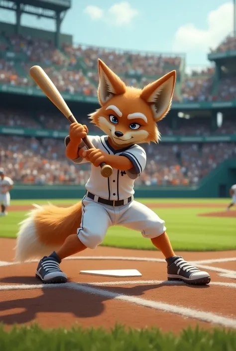 Coyote playing baseball competitivley