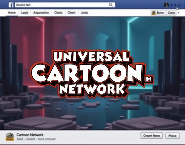 A sleek and modern profile picture for the Facebook page Universal Cartoon Network. The design should feature a solid, stylish background with smooth gradients or minimal textures. The page name Universal Cartoon Network should be prominently displayed in ...