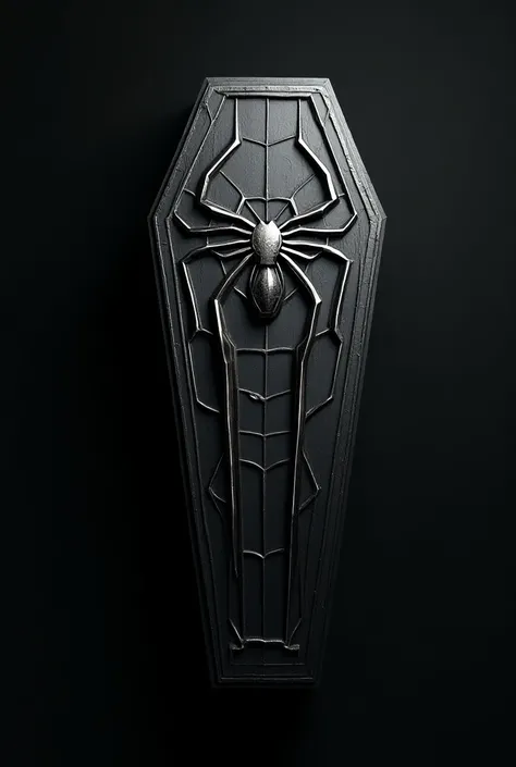 make a spiderman shaped coffin black