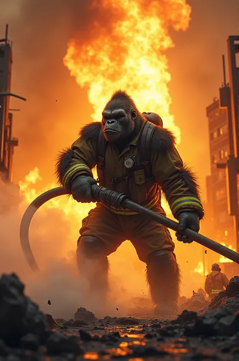 Gorilla firefighter 
