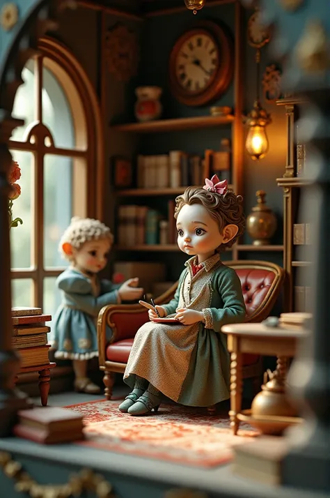 Create an image of a miniature room for tiny people 