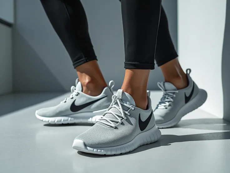 create a realistic ad banner of nike shoes 