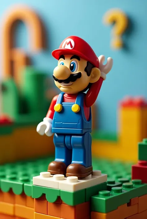 Give me an advertising pin about the Legó product and Nintendo Super Mario
