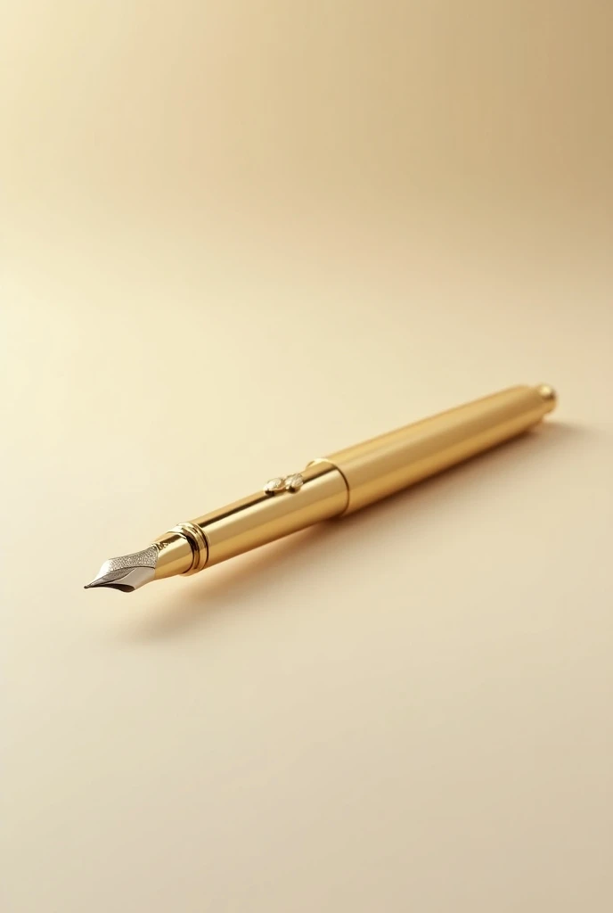 Normal gold pen,  lying down 