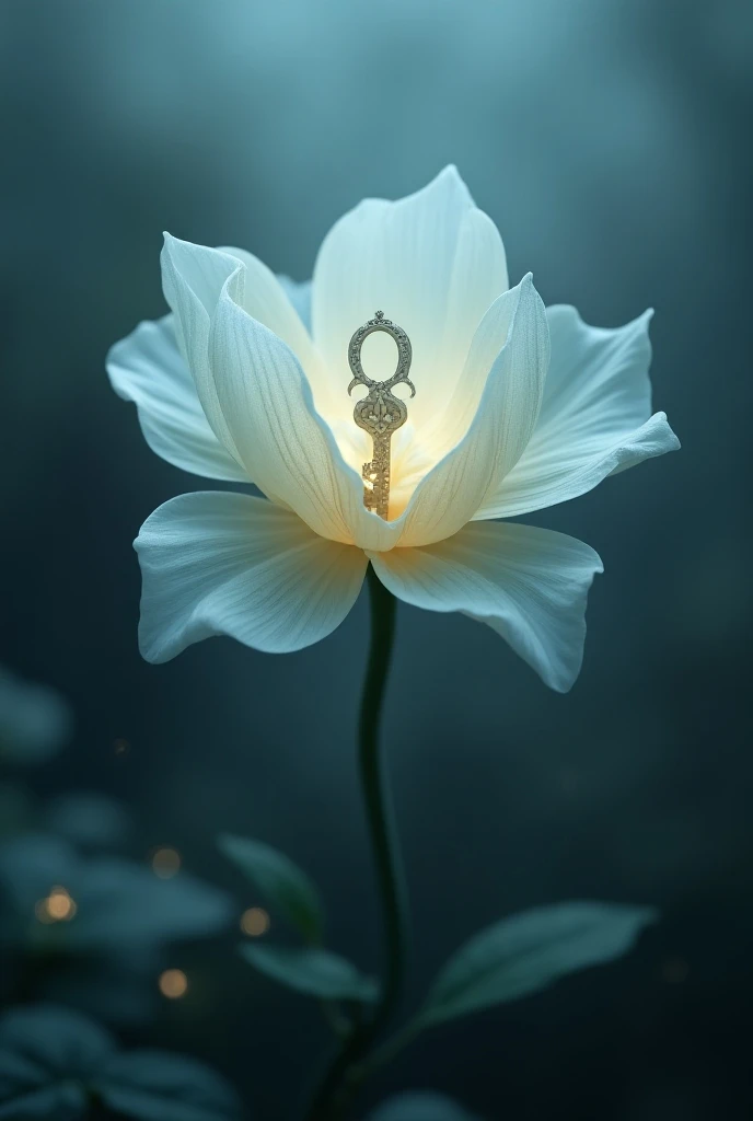 Shape of a flower with a hole like for a key