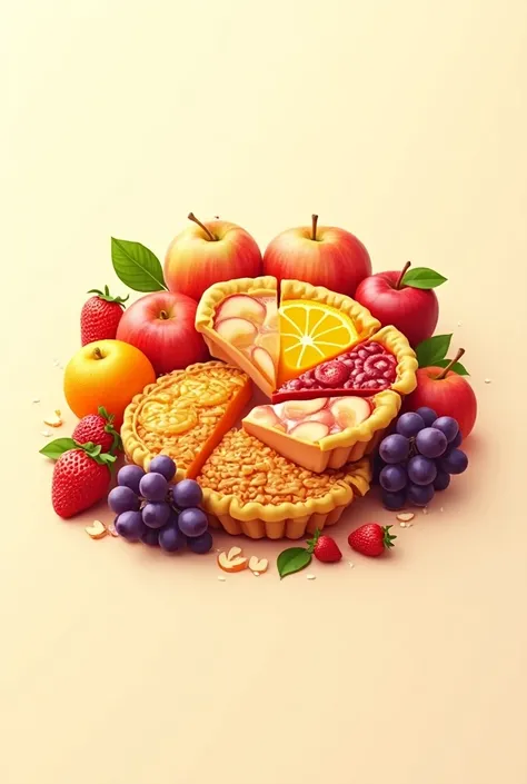 Pies and fruits logo 

