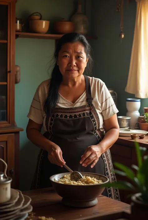 40-year-old Peruvian woman housewife