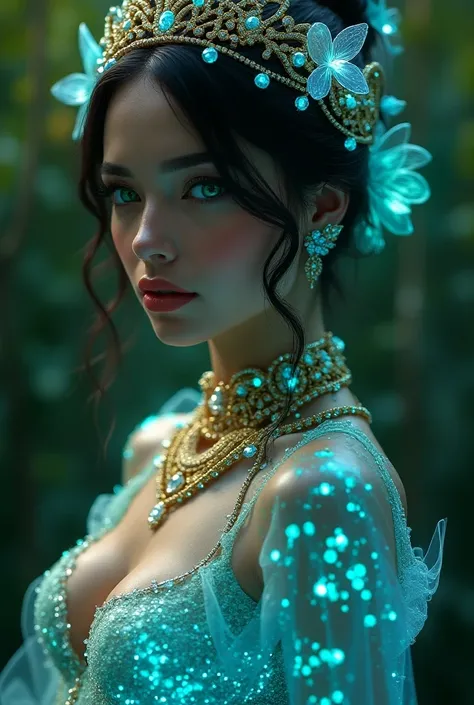 [12/11, 21:26] Josenati :  Woman like Megan Fox and Ana de Armas of young girls , sexy,  fantastic GODDESS ,  infinite indescribable beauty beautiful green eyes perfect fantastic full body shot .jewelry ornaments all over the body crown ,diamonds,rubies,sa...