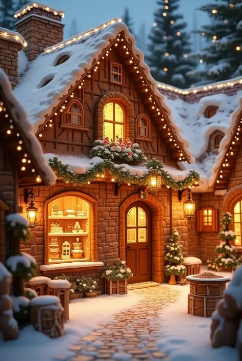  Create a physical store with the gingerbread theme,   a cozy and very beautiful store , With everything gingerbread themed .
