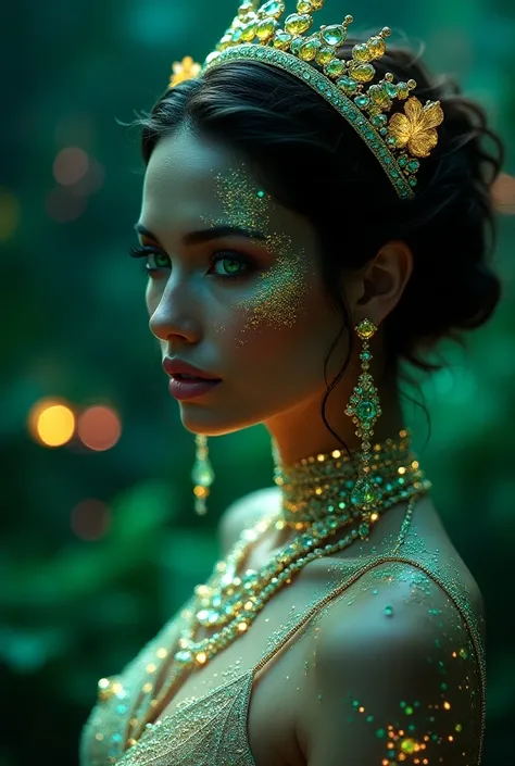 [12/11, 21:26] Josenati :  Woman like Megan Fox and Ana de Armas of young girls , sexy,  fantastic GODDESS ,  infinite indescribable beauty beautiful green eyes perfect fantastic full body shot .jewelry ornaments all over the body crown ,diamonds,rubies,sa...