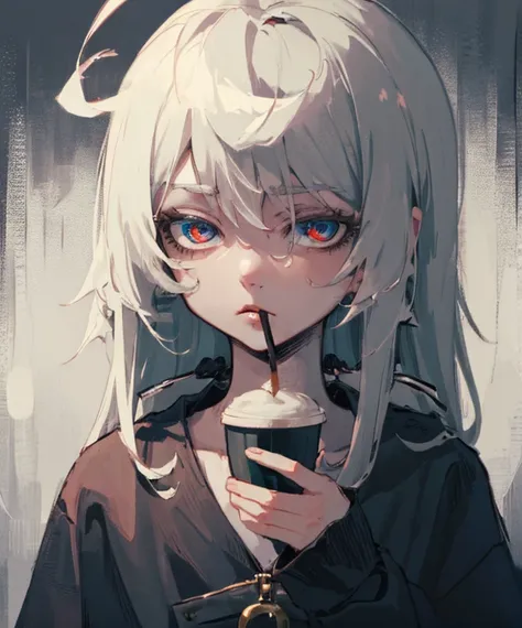 ((Best quality at best)), ((tmasterpiece)), (Detailed pubic hair), s the perfect face，zombie，bar，coffee，work，white hair，thin，girl