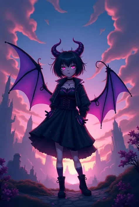 Can you create a background inspired by Kuromi for me