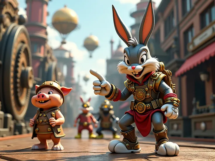 Looney Tunes Steam Punk characters 