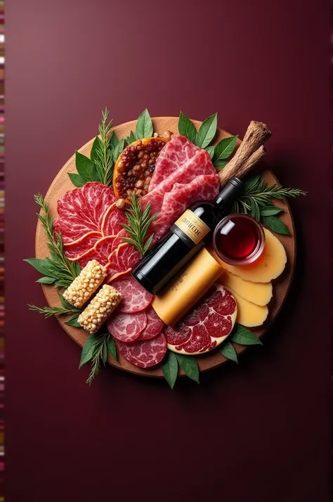 Create a cold cuts and wine board logo
