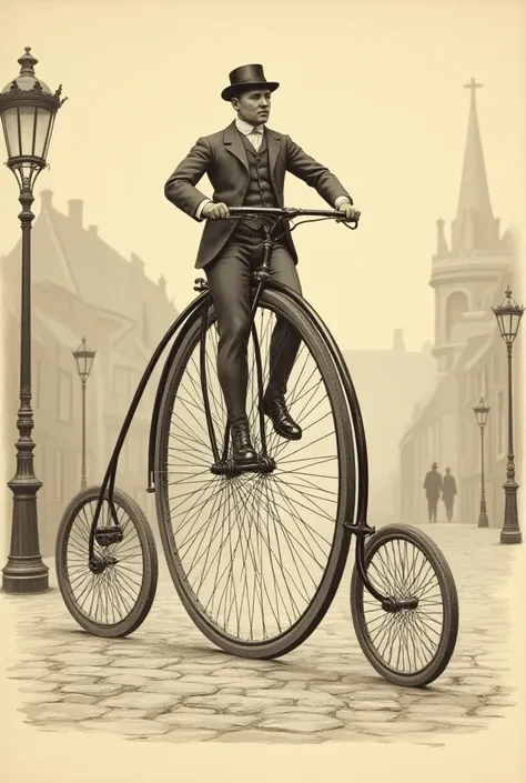  19th century bicycle illustrations and old images