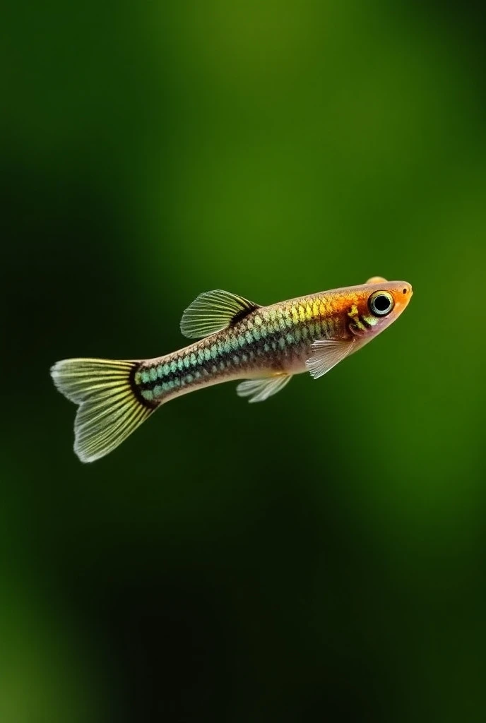 The wild guppy, also known scientifically as Poecilia reticulata, is a small tropical freshwater fish native to the rivers and streams of northeastern South America. Its appearance and behavior are distinctive compared to domestic guppies, which are select...