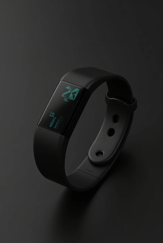 Create a black bracelet that monitors health aspects with a display