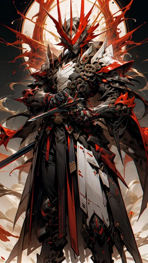 swords and anime characters in red outfits with swords, dragon, akiyuki shinbou, shikanosuke hachigaki, ichigo kurosaki, akira a...