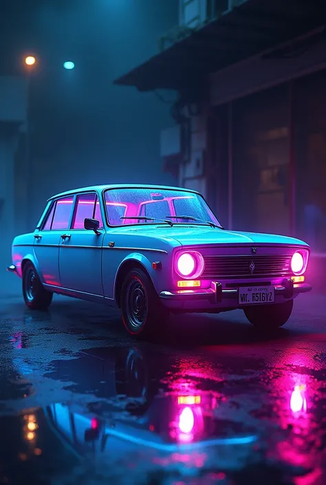 Lada vaz 2107 car neon