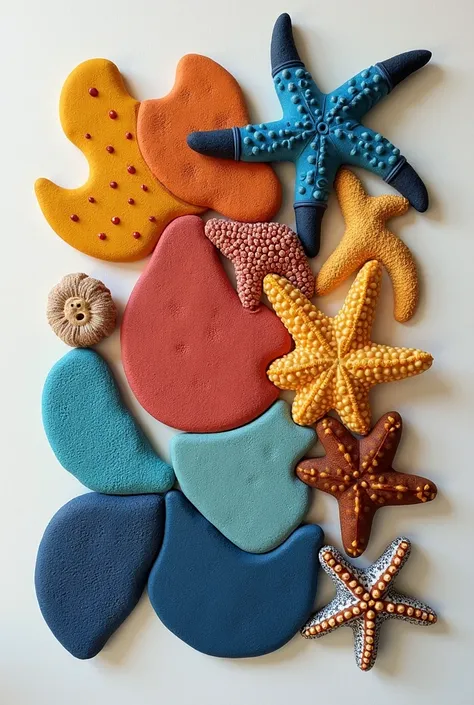 Assembling a picture figure with shapes that refer to things from the ocean, such as shapes, starfish, being in the shape of a square, are predominant. Using materials as elements, and using a more abstract drawing, composition that refer to Candomblé and ...