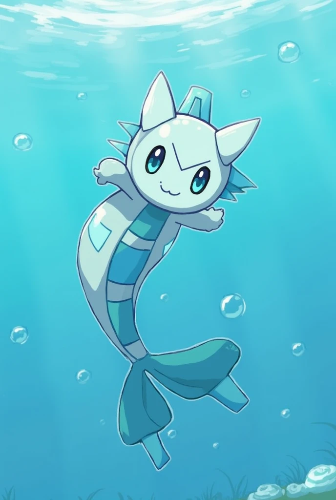 The water Pokémon you sent me right now that it now has a type of evolution that it has With the scarcity of food ,  it adapts its diet to consume microorganisms and develops filters in its gills to capture small particles in the water.