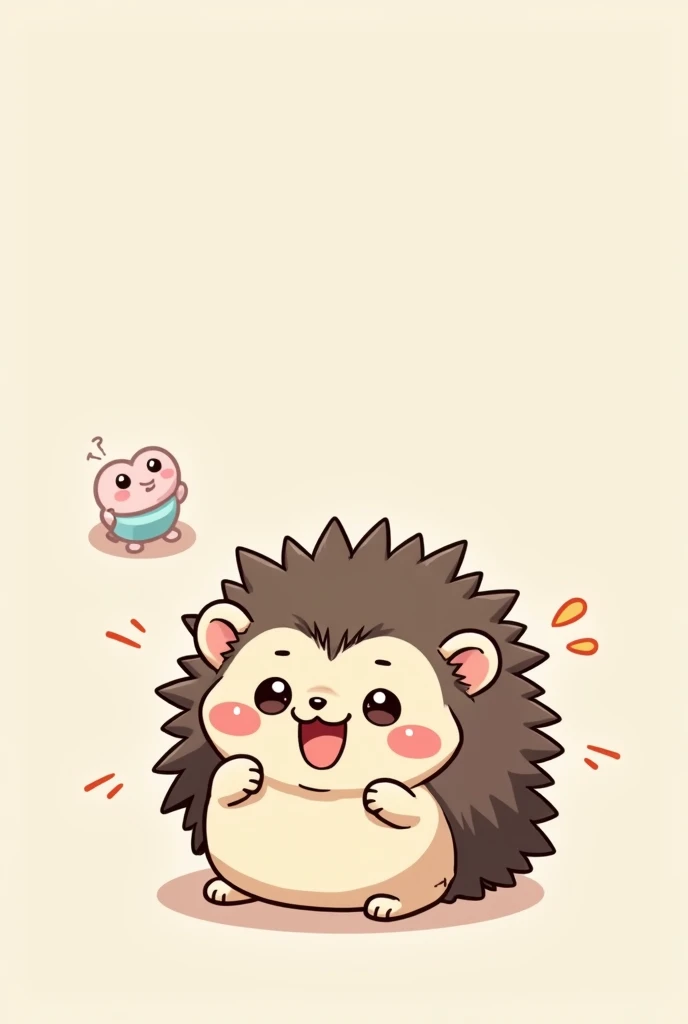 KAWAI HEDGEHOG WITH REACTIONS 