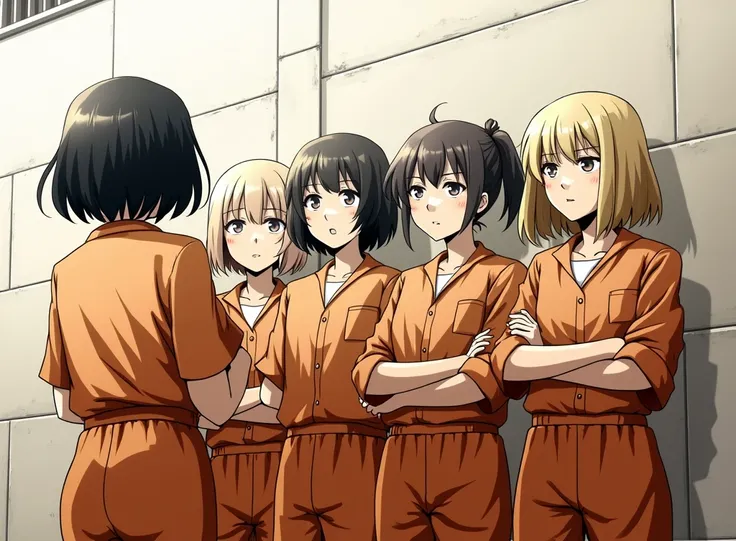  Prison girls,   prison uniform,  orange uniform