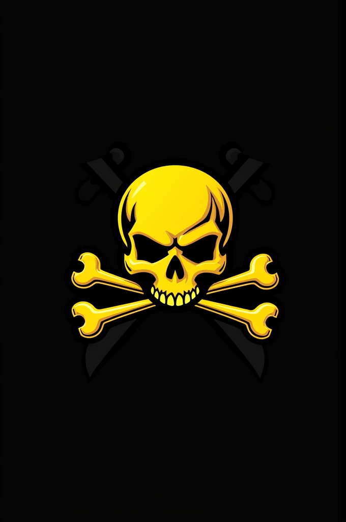 Black and yellow logo for the Carrera de Coquimbo skate club called Piratas en Línea 