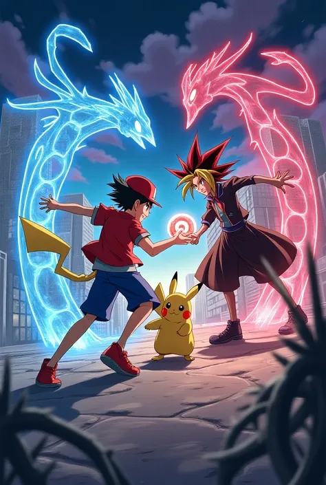 Ash and yugi