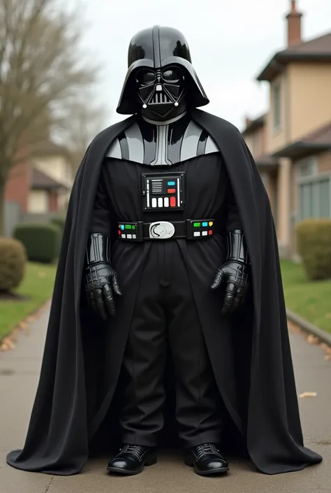 Mister Bean dressed as Darth Vader