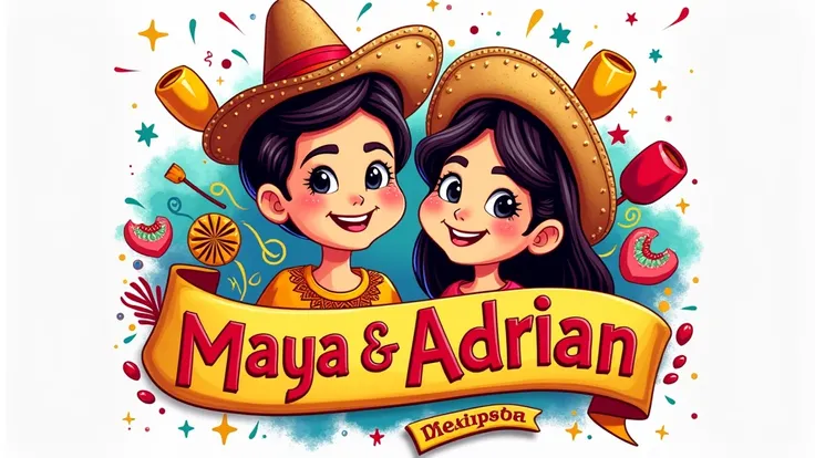 Create a logo in the form of a company that says Maya and Adrian varieties  ,  and that is a logo like that of a seller who sells wet mapiñotos or javones
