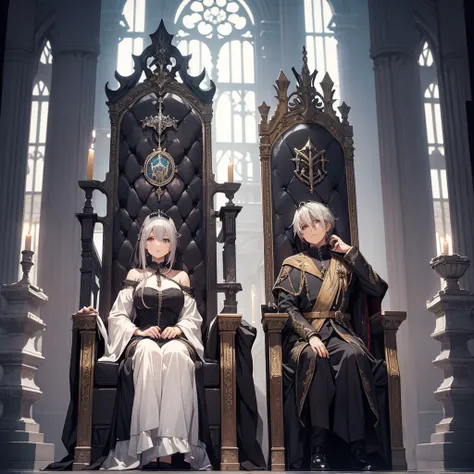 ２The old girl sits on the throne, Odd Eye, the Silver Haired Demon King, his whole body