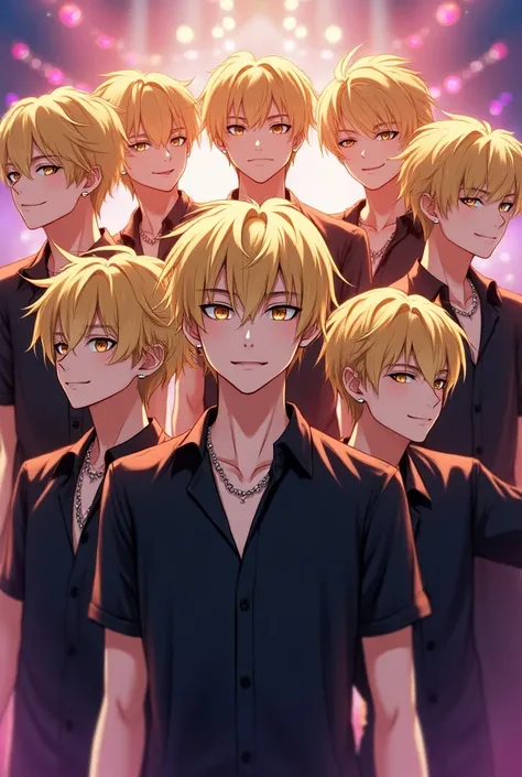  High School Boys　Blondes who are idols,  golden eyes, 