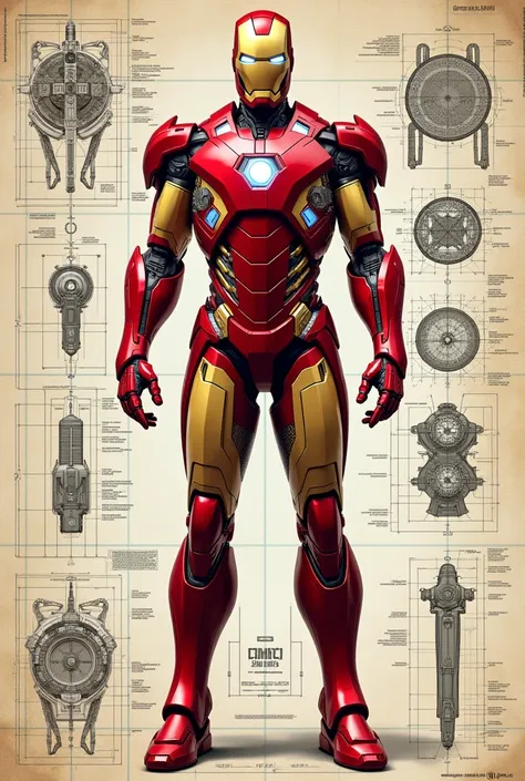 Avangars Movie  iron man suit blueprint 
