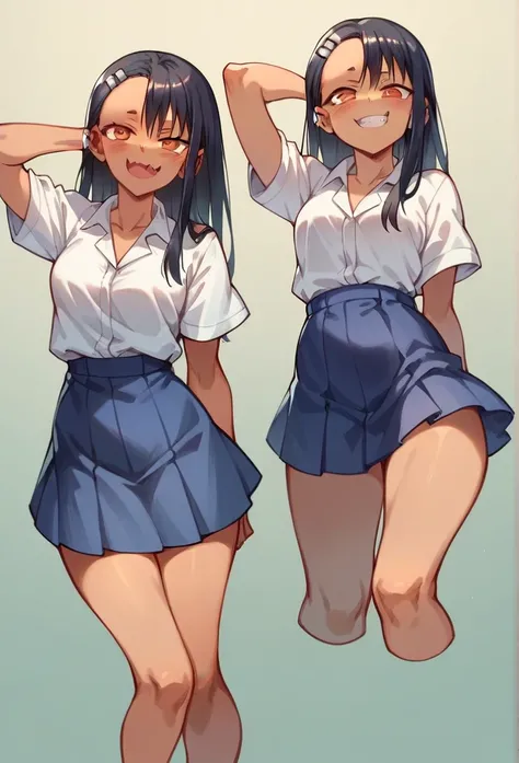 Nagatoro from the anime “please dont tease me miss nagatoro” multiple angles multiple views dynamic poses (E-Girl outfit)