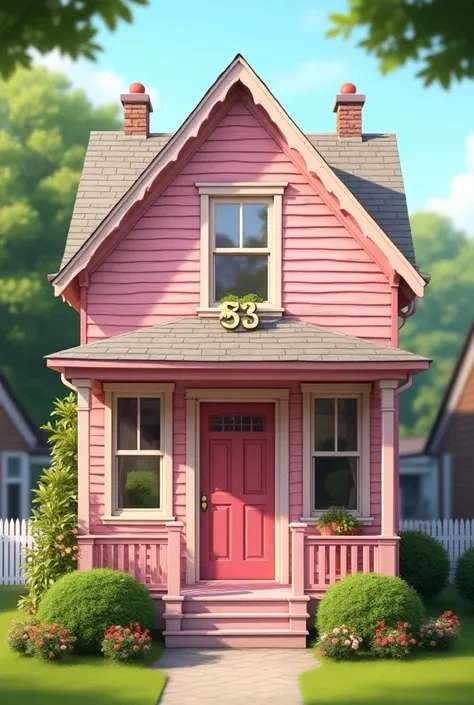 Pink house number 53