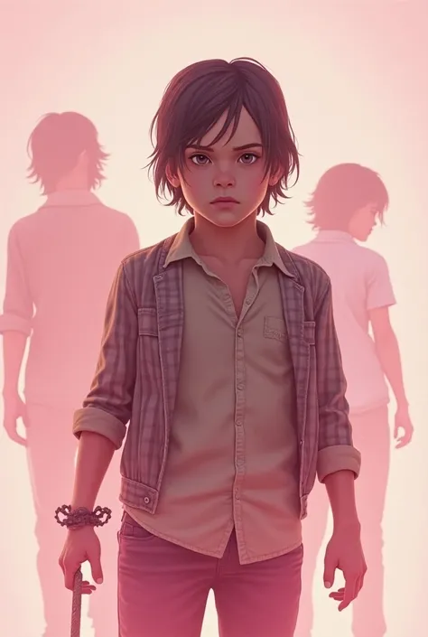 A pastel pink wallpaper but with a Carl Grimes theme (From the series Y Teenager), with pictures of him 