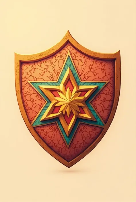 Moroccan star logo shield for youth cosmetics brand 