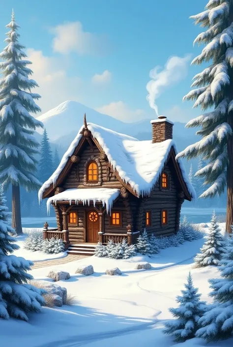 A house in the snow