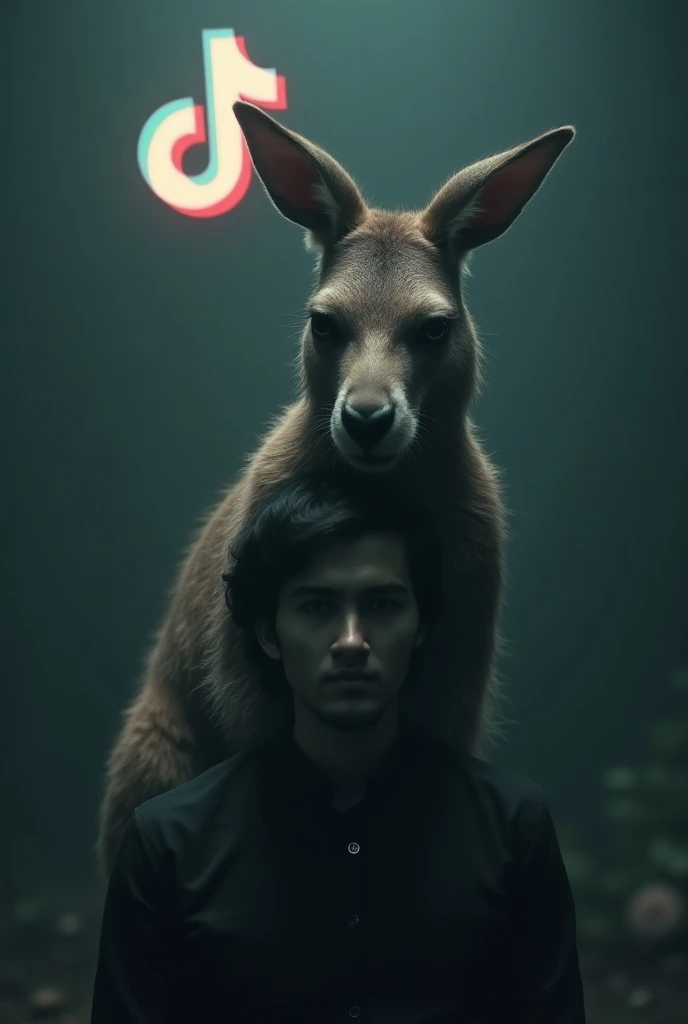 Sinister kangaroo mentally influencing a person something put something like a TikTok logo as implying that it is influencing people through TikTok. But if a man doesnt look like blood because they sensure me I said bloodless and with the TikTok logo it lo...