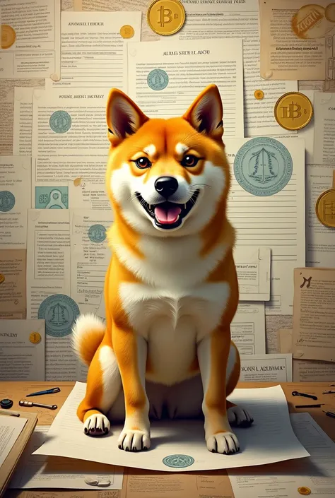  Create an image with Department Of Government Efficiency letters and a Dogecoin dog