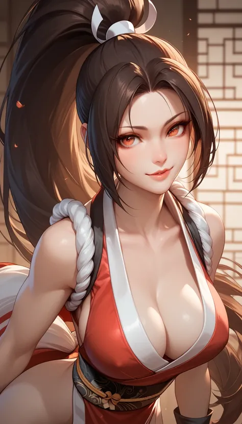 mai shiranui, bend over