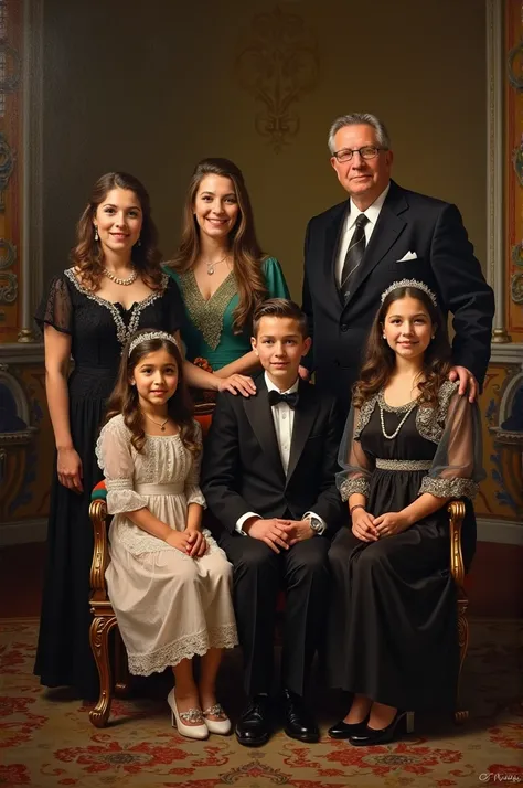 Picture that says ALCALDE MEDRANO FAMILY 
IN SPANISH
