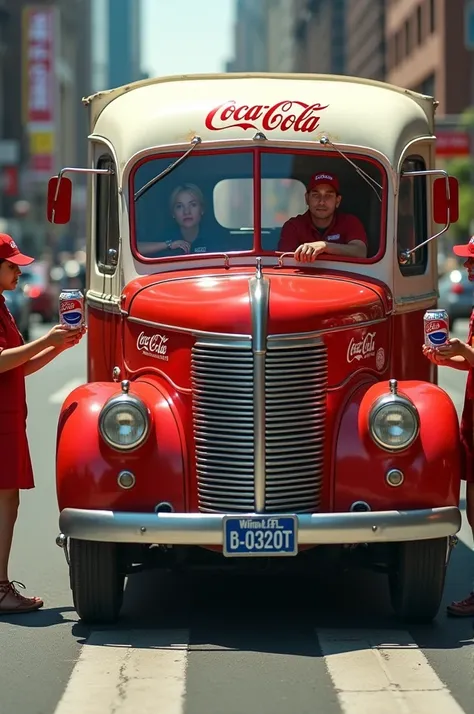 Coca-Cola truck selling Pepsi