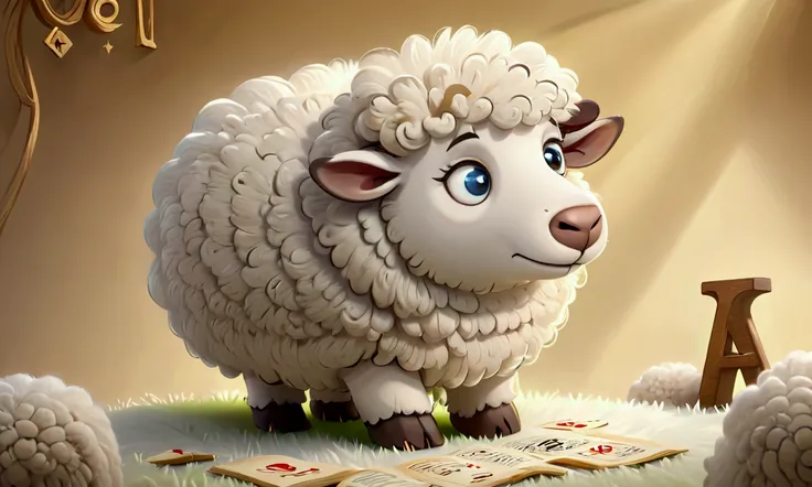  masterpiece ,         Best quality        ,         extremely detailed 8k wallpaper    ,      on a fluffy white wool sheep  ,   Teach me the alphabet
Corazón 