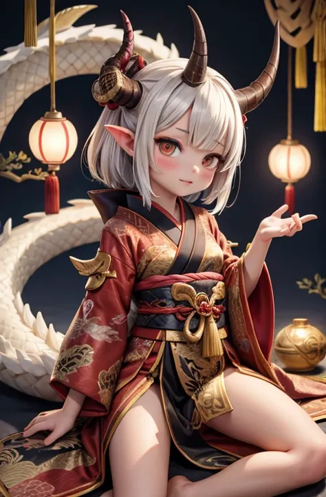 Japanese dragon cutaneous horn Girl, Clothing